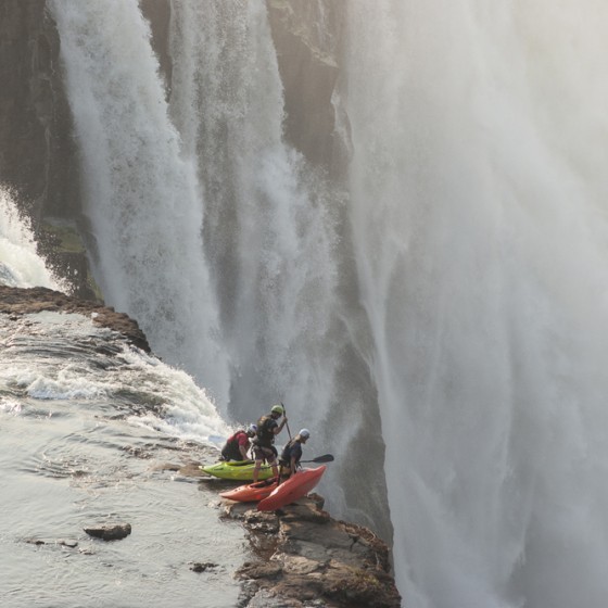 Kayakers, victoria falls, award winning photo